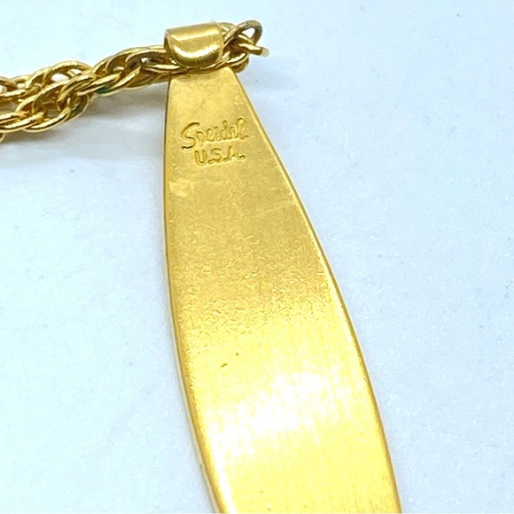 SPEIDEL Vintage ID Double Chain Bracelet Goldtone "Holly" Engraved - Picture 8 of 9